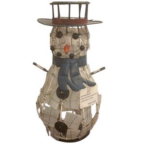 Frosty the snowman new Christmas decoration tiles buttons carrot nose hat gift